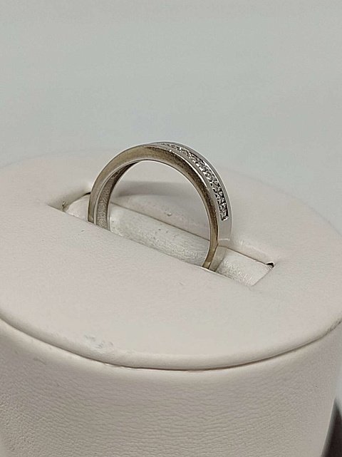 Кольцо из белого золота с бриллиантом (-ми) (31529846) 2