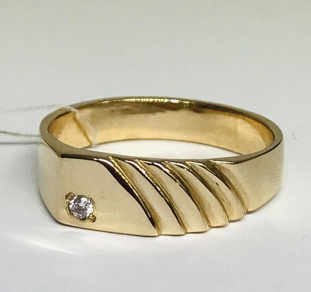 Перстень из красного золота с цирконием (28798941) 3