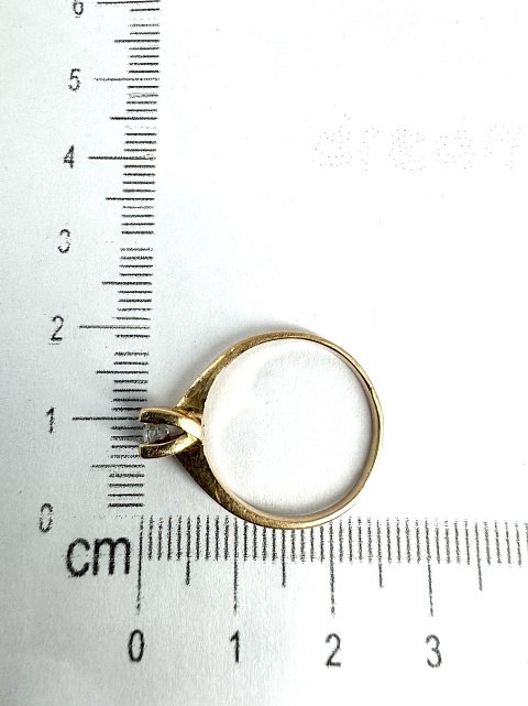 Кольцо из красного золота с цирконием (33542628) 3
