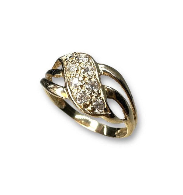 Кольцо из красного золота с цирконием (31845026) 0