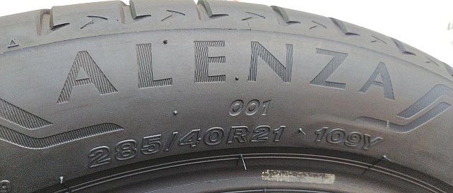 Літні шини 285/40 R21 Bridgestone Alenza 001 5mm 3