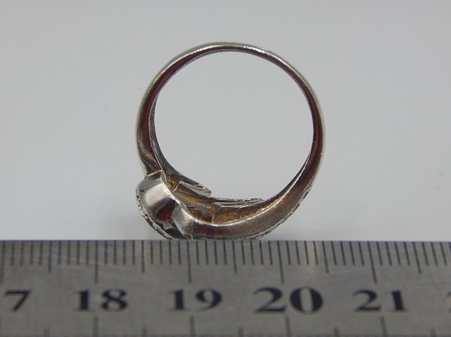 Серебряное кольцо с цирконием (33445481) 3