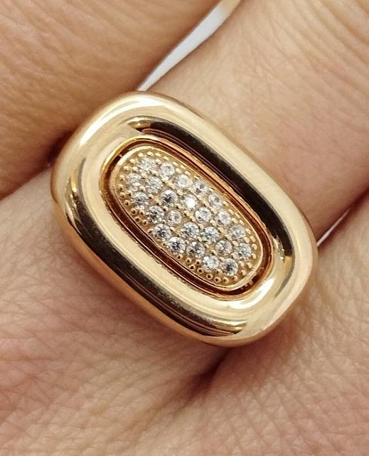 Кольцо из красного золота с цирконием (32536284) 1