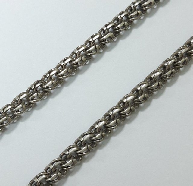 Серебряная цепь с плетением Бисмарк (32999930) 0