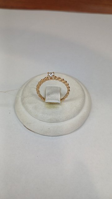 Кольцо из красного золота с цирконием (33693367) 1