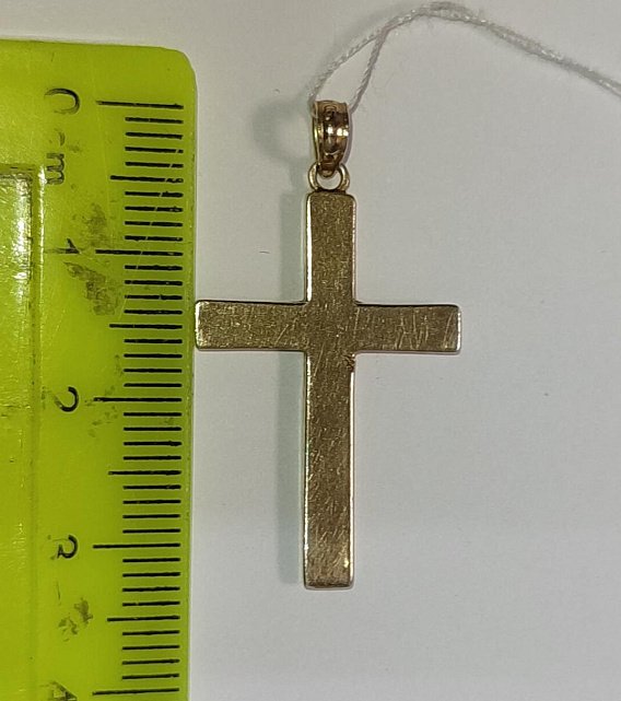Підвіс-хрест з жовтого золота (33733137) 2