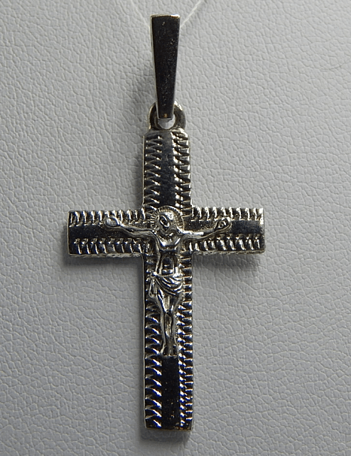 Срібний підвіс-хрест (32565986) 0