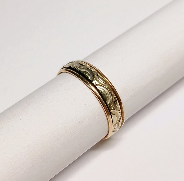 Обручальное кольцо из красного и белого золота (33823152)  2