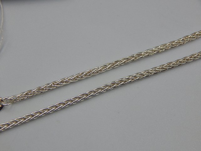 Серебряная цепь с плетением Колосок (31899002) 2