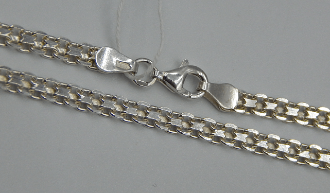 Срібний ланцюг з плетінням Фантазійне (32202848) 0