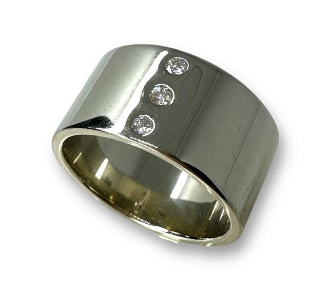 Кольцо из белого золота с бриллиантом (-ми) (31409274) 0