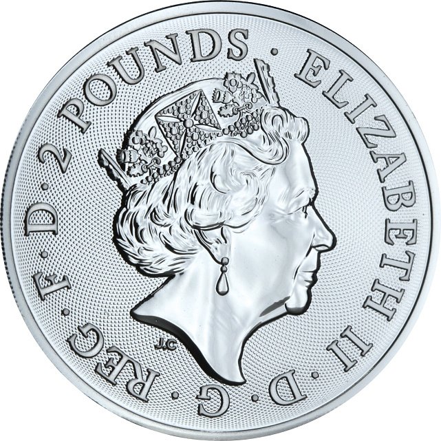 Серебряная монета 1oz Лунар Год Свиньи 2 фунта 2019 Великобритания (29127381) 1