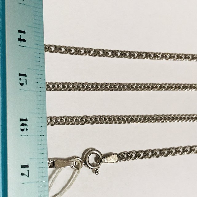 Серебряная цепь с плетением Двойной ромб (32212578) 6