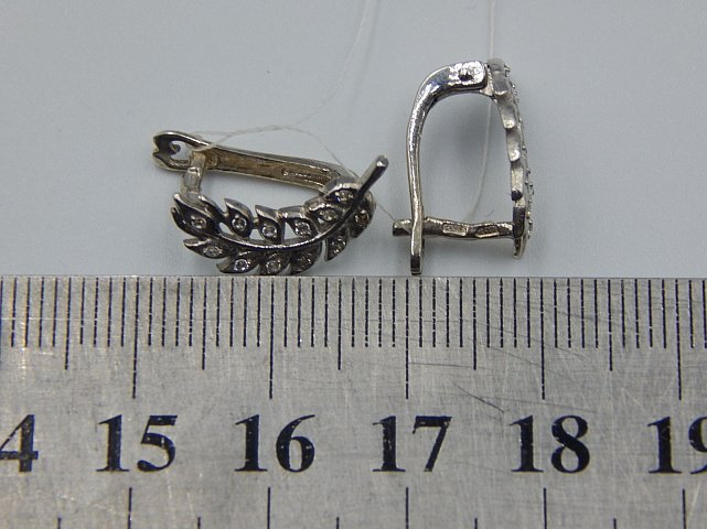 Срібні сережки з цирконієм (32830949) 4