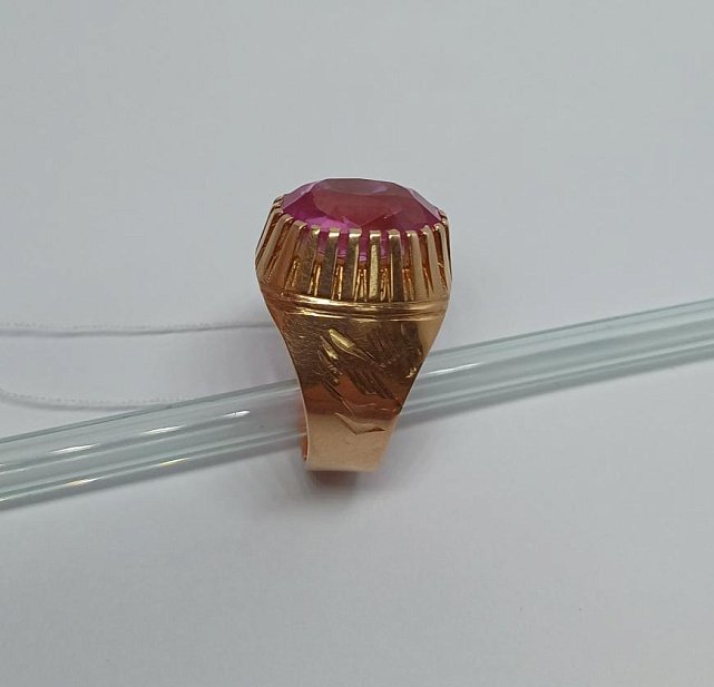 Кольцо из красного золота с рубином (33810258) 1