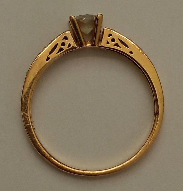 Кольцо из красного золота с цирконием (31941143) 1