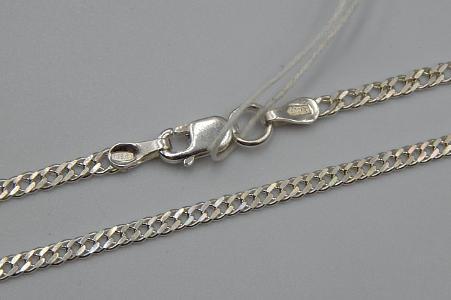 Серебряная цепь с плетением Двойной ромб (32202805) 0