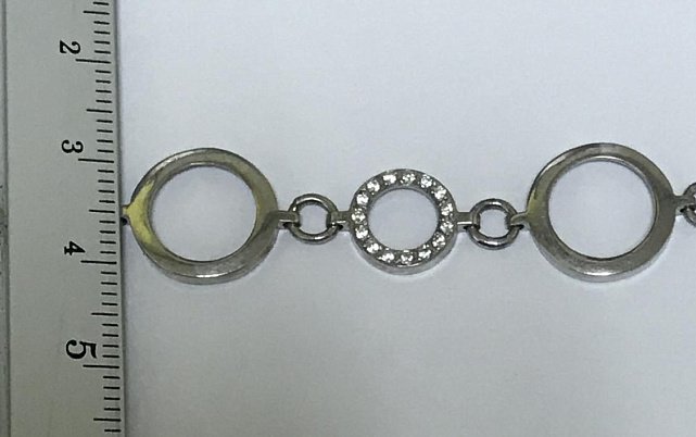 Срібний браслет із цирконієм (28454698) 4