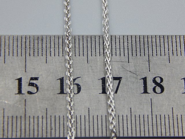 Серебряная цепь с плетением Колосок (33258383) 1