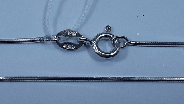 Серебряная цепь с плетением Снейк (30657696) 0