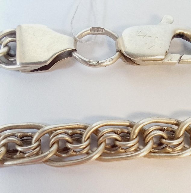 Серебряная цепь с плетением Фантазийное (33752117) 1
