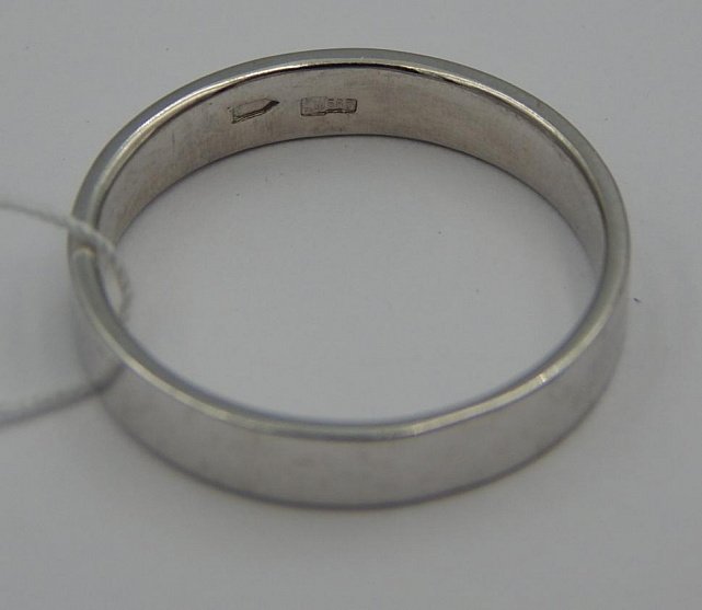 Обручальное кольцо из белого золота (24488430) 4