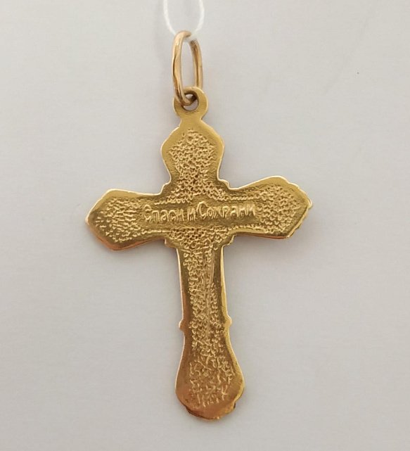 Підвіс-хрест з червоного золота (33799801) 1