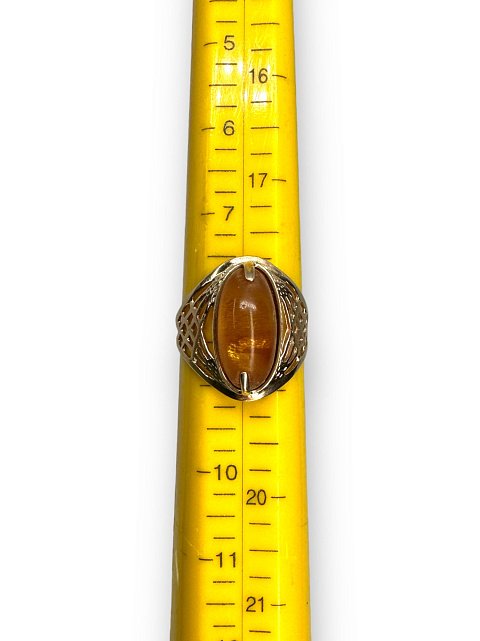 Кольцо из красного золота с янтарем (30803458) 2