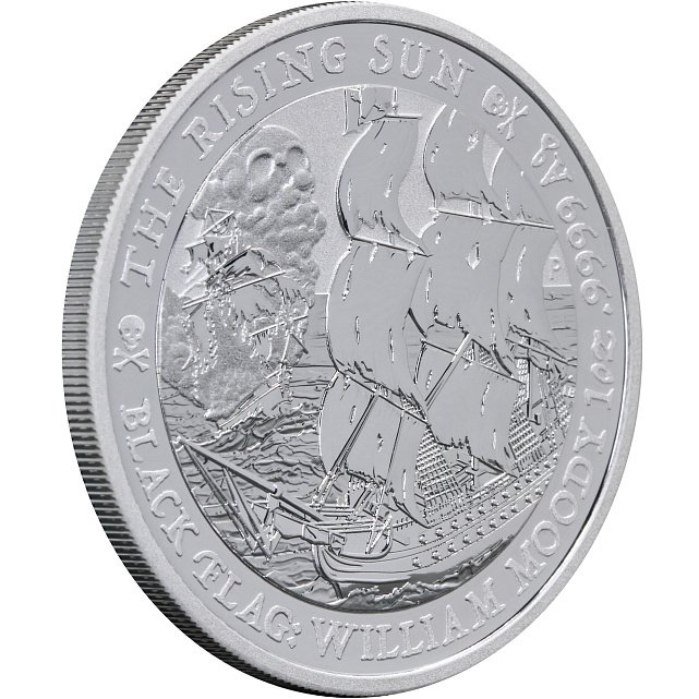 Серебряная монета 1oz Пиратский корабль Восходящее Солнце 1 доллар 2022 Тувалу (29128392) 2