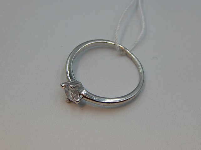 Серебряное кольцо с цирконием (30537010) 3