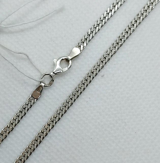 Серебряная цепь с плетением Двойной ромб (33776739) 0