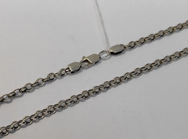 Серебряная цепь с плетением Ручеек (33848378) 0