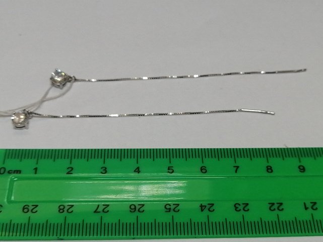 Срібні сережки з цирконієм (30536005) 3