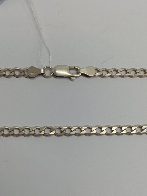 Серебряная цепь с плетением панцирное (33692831) 0