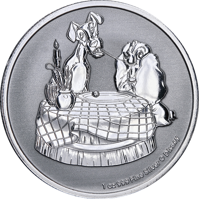 Серебряная монета 1oz Леди и Бродяга 2 доллара 2022 Ниуэ (29128444) 0