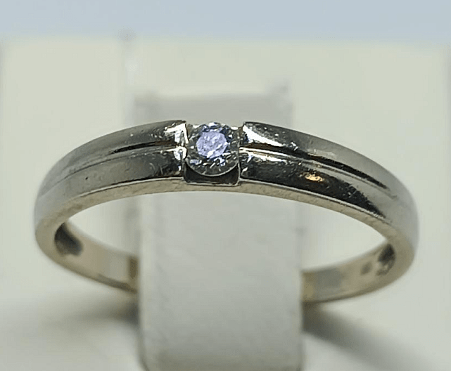 Кольцо из белого золота с бриллиантом (-ми) (33696231) 0