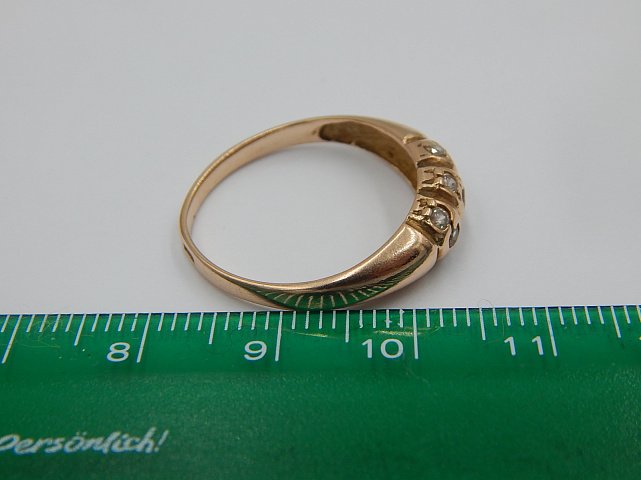 Кольцо из красного золота с цирконием (25340933) 7