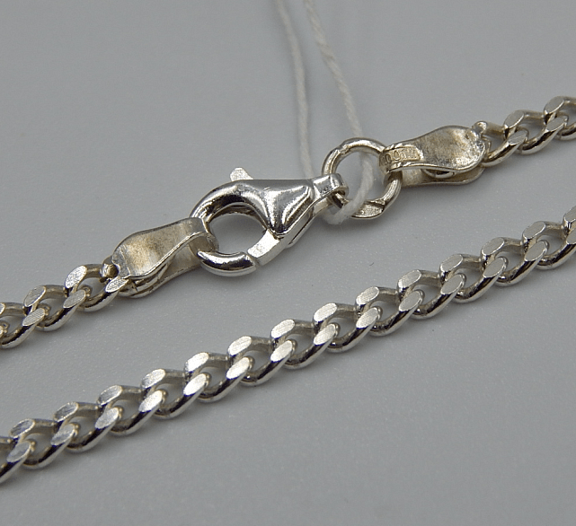 Серебряная цепь с плетением панцирное (33257888) 0
