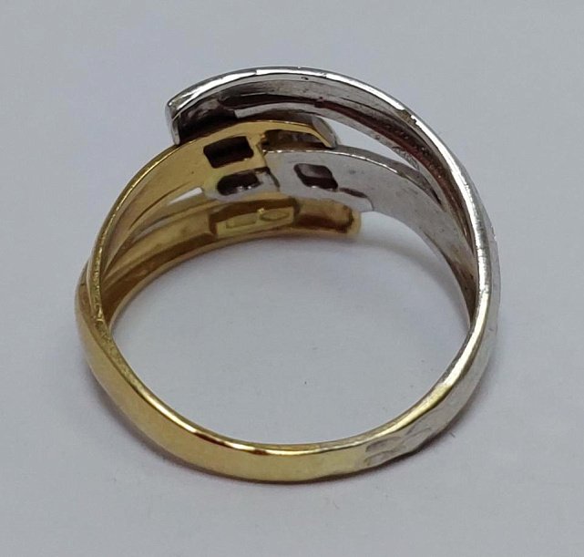 Кольцо из желтого и белого золота (33720908)  2