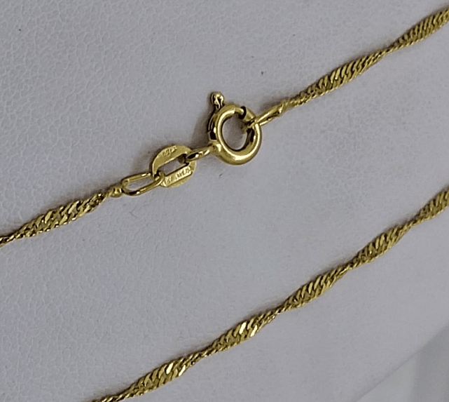 Ланцюжок з жовтого золота з плетінням сінгапур (32323362) 0