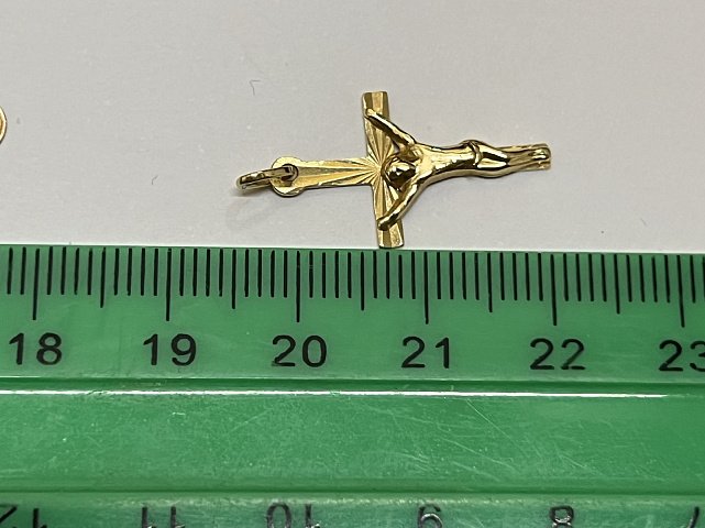 Підвіс-хрест з жовтого золота (32934124) 2