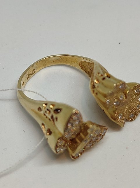 Кольцо из красного золота с бриллиантом (-ми) (27416687)  10