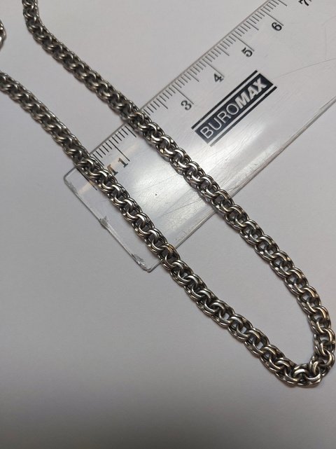 Серебряная цепь с плетением Бисмарк (33938408) 3