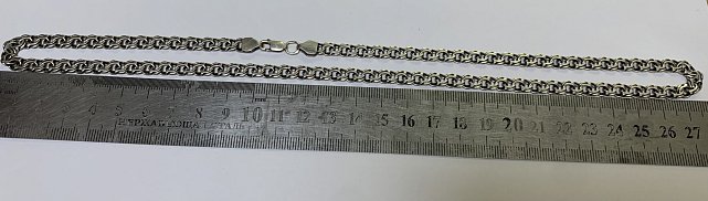 Серебряная цепь с плетением Бисмарк (33905941) 2