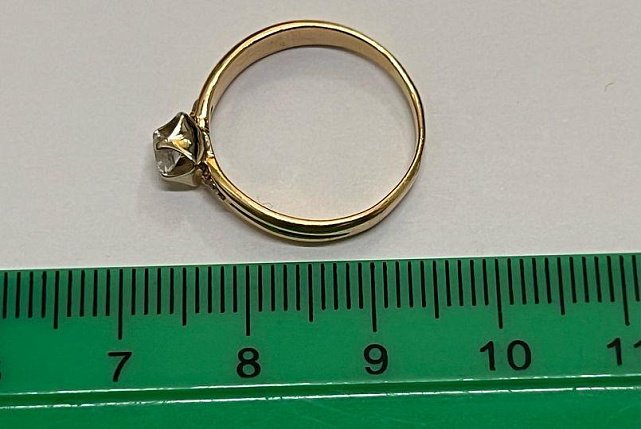 Кольцо из красного и белого золота с цирконием (31569723) 2