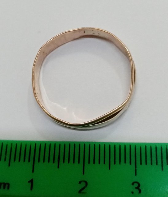 Обручальное кольцо из красного и белого золота (33739402) 2