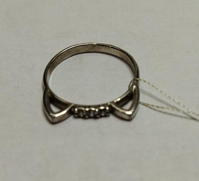 Серебряное кольцо с цирконием (30514187) 3