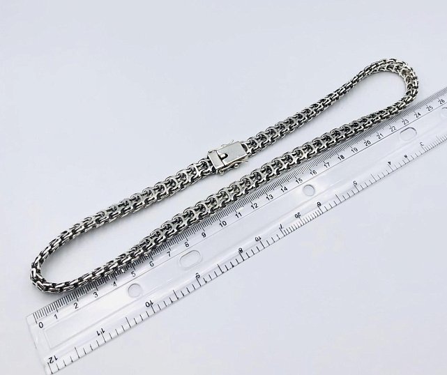 Серебряная цепь с плетением Фантазийное (33792924) 1