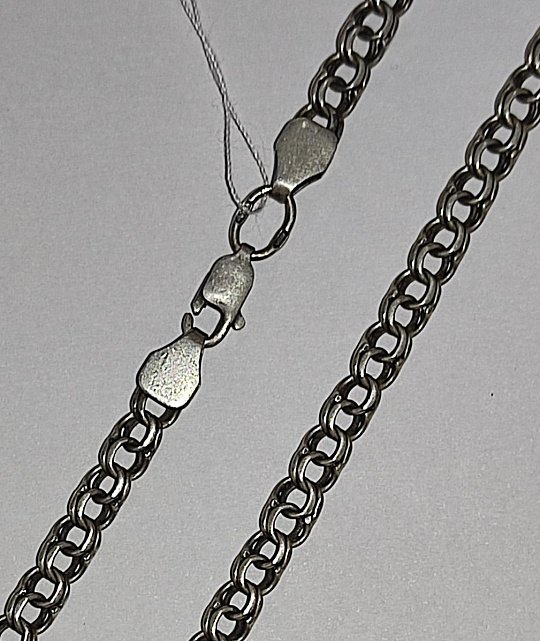 Серебряная цепь с плетением Бисмарк (33504038) 0