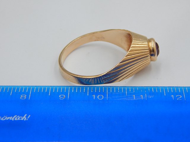 Кольцо из красного золота с цирконием (24886077) 8